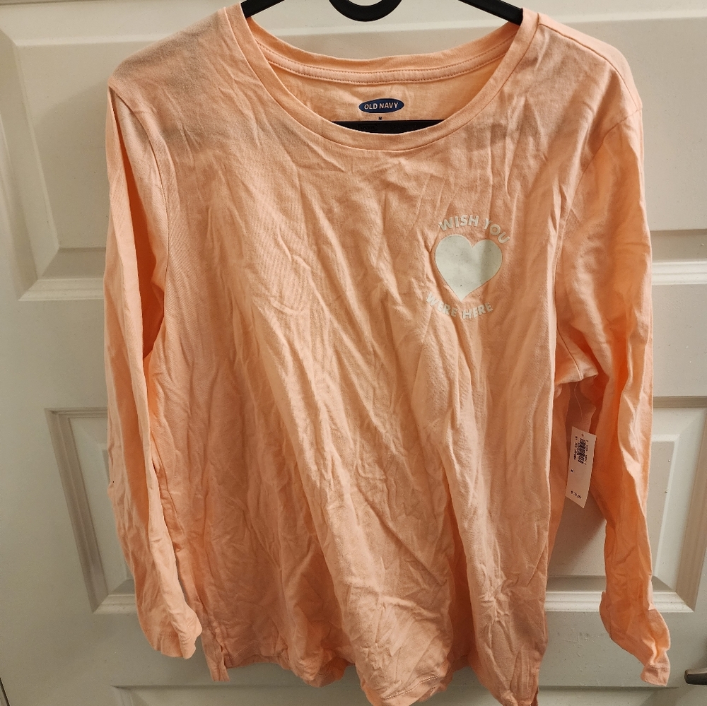 NWT old navy wish you were here heart long sleeve